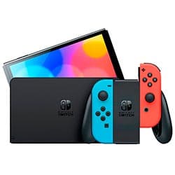 Nintendo Console Switch Oled Neon Heg Kabaa 64GB Azul
