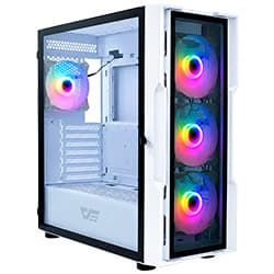 Darkflash Gabinete Darkflash DK431 Glass Atx Cooler Argb Branco