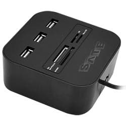 Satellite Hub Usb Leitor Cartao Satellite HUB07 Portas Sd Ms Pro Duo M2