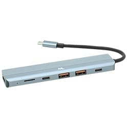Mtek Hub Usb Mtek 61TC Portas Hdmi Usb Msd Usb Cinza
