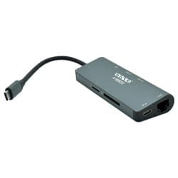 Satellite Hub Usb Satellite HUBC53 Portas Hdmi Usb RJ45 Sd Tf Usb Femea Cinza