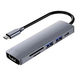 Satellite Hub Usb Satellite HUBC55 Portas Hdmi Usb Sd Tf Usb Femea Cinza