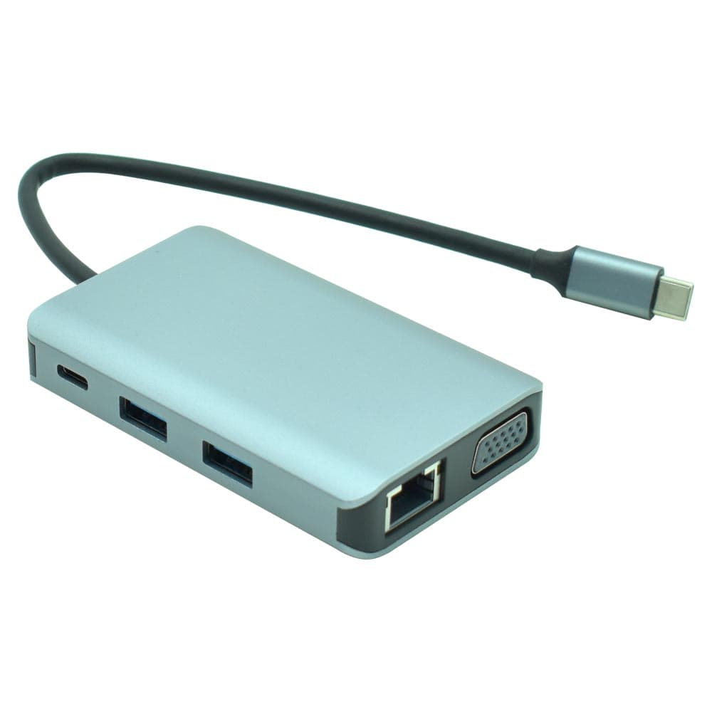 Satellite Hub Usb Satellite HUBC57 Portas Hdmi Usb RJ45 Vga Usb Femea Cinza