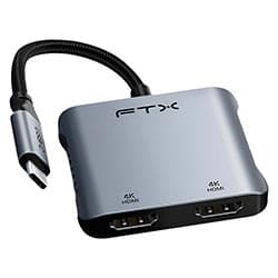 Ftx Hub Usb Ftx Ct CM2H4K Ag Portas Hdmi Usb Usb Femea Cinza