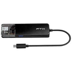 Ftx Hub Usb Ftx Ct HUBT4 Pb Portas Hdmi Usb Sd Tf Usb Femea Preto