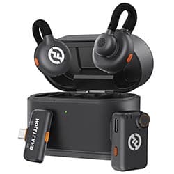 Hollyland Microfone Hollyland Lark M2S Lavalier Mini Combo Wireless Usb Space Cinza