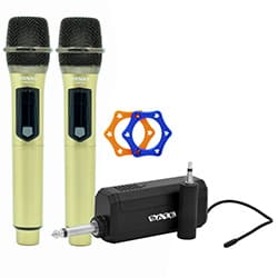Satellite Microfone Satellite Wireless Dourado
