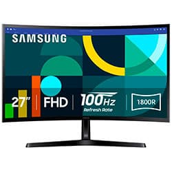 Acessório · Samsung Monitor Curvo Essential S3 S36GD 100HZ 1800R LS27D366GANXZA Sub Roma Shopping Seu Destino Compras No Paraguai