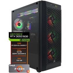 Acessório · Amd Pc Montado Amd Ryzen 5600GT 6GHZ Ssd Geforce RTX3050 512GB Preto