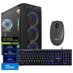 Acessório · Intel Pc Montado Intel I3 10105F 7GHZ Ssd Geforce GTX750TI 480GB Preto