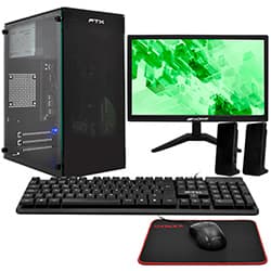 Intel Pc Montado Intel I3 4GHZ Ssd Perifericos Monitor 128GB Preto