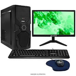 Intel Pc Montado Intel I3 Ghz Ssd Mousepad Monitor 120GB Preto