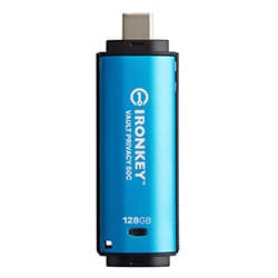 Kingston Pendrive Kingston Ironkey Vault Privacy 50C Usb IKVP50C 128GB Azul