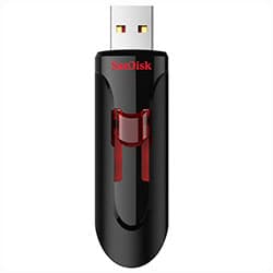 Acessório · Sandisk Pendrive Sandisk Z600 Cruzer Glide Usb 128GB Preto