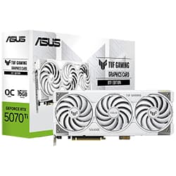 Asus Placa Video Tuf Oc Geforce RTX5070TI GDDR7 Tuf RTX5070TI O16G Btf 16GB Branco