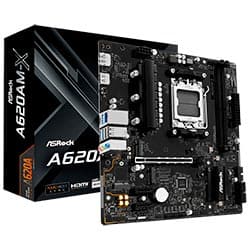 ASRock Placa Mãe Asrock A620AM-X DDR5 Socket AM5 Chipset AMD A620A Micro ATX