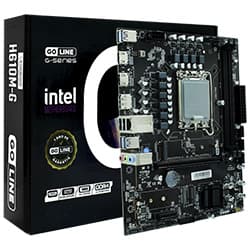 Intel Placa Mãe Goline H610M-G DDR4 Socket LGA 1700 Chipset Intel H610 Micro ATX - (1 Ano de Garantia)