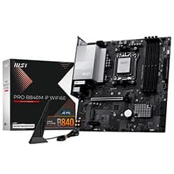 AMD Placa Mãe MSI Pro B840M-P WiFiE DDR5 Socket AMD AM5 Chipset B840 Micro ATX