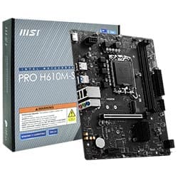 Intel Placa Mãe MSI Pro H610M-S Pro DDR4 Socket LGA 1700 Chipset Intel H610 Micro ATX