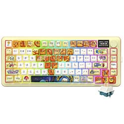 Acessório · Redragon Mecanico Redragon Flekact Pro Art K708GF Rgb Pro Wireless Rgb Ingles Laranja Amarelo
