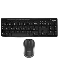 Logitech Kit Teclado e Mouse Logitech MK270 920-004432/4426 Sem Fio Espanhol - Preto