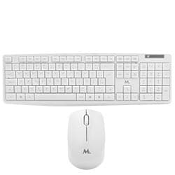 Kit Teclado e Mouse Mtek KM-5239W Sem Fio Português - Branco