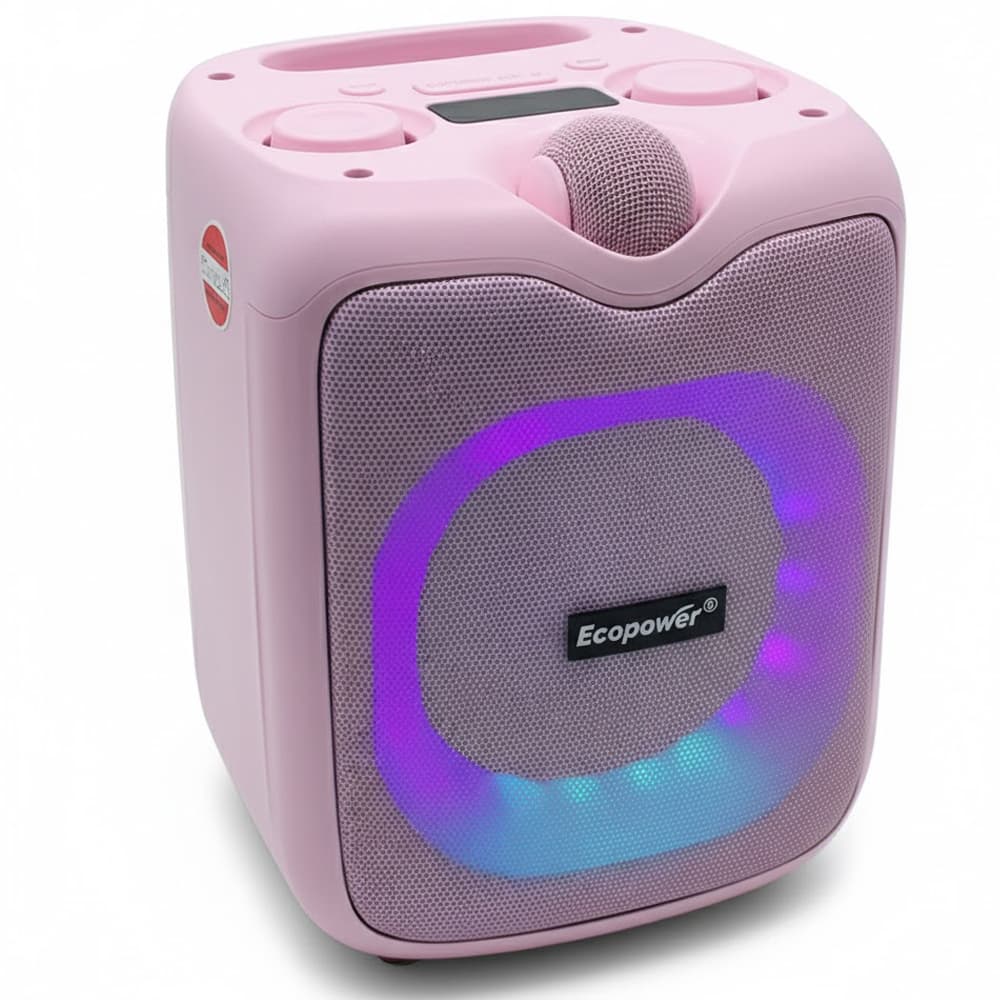 Ecopower Speaker Ecopower Ep 90W Usb Aux Fm Mic Recargable Rosa