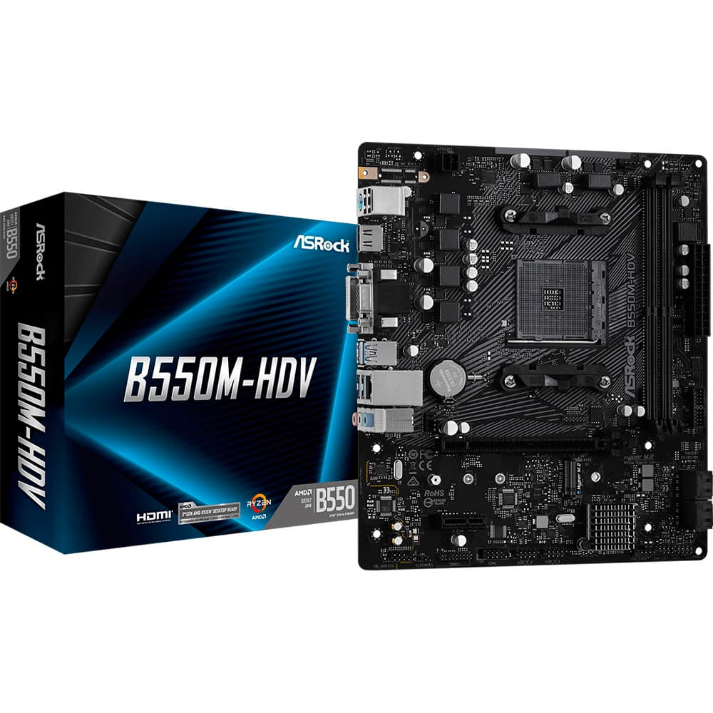 Asrock Placa Madre AM4 Asrock B550M Hdv DDR4 Hdmi M2 Matx