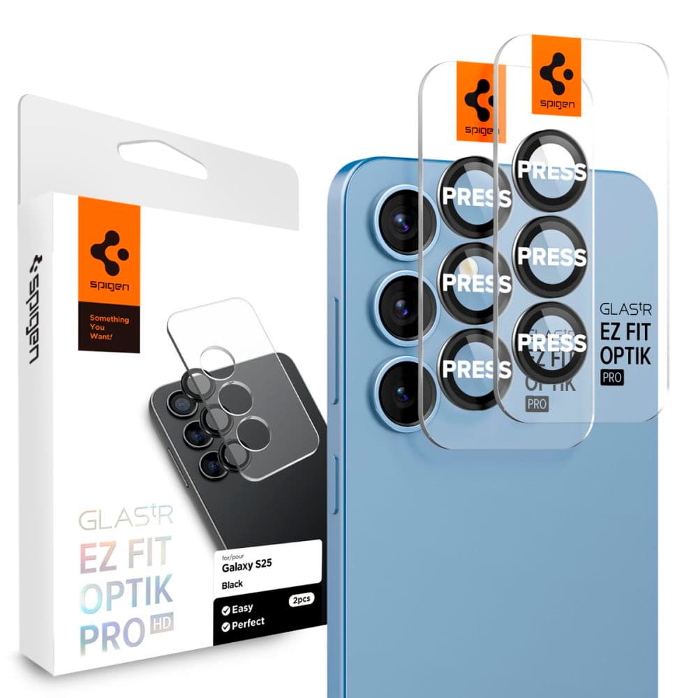 Samsung Protector Camara Spigen S25 Glas Optik Pro AGL09090 Preto