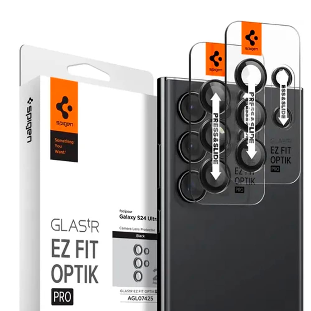 Samsung Protector Camara Spigen S25 Glas Optik Pro AGL09086 Preto