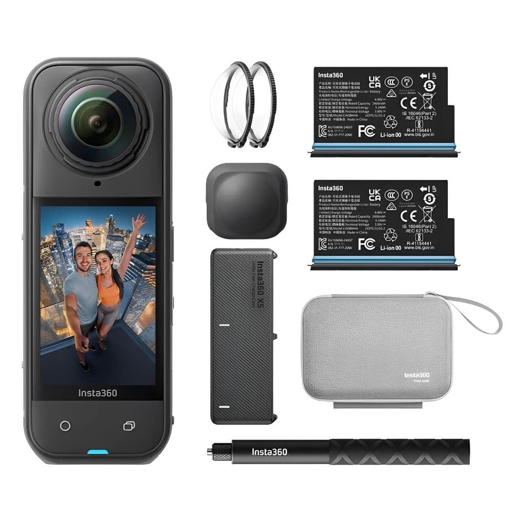 Camara Action INSTA360 X5 Cinsaaha X504 8K Essentials Bundle Black