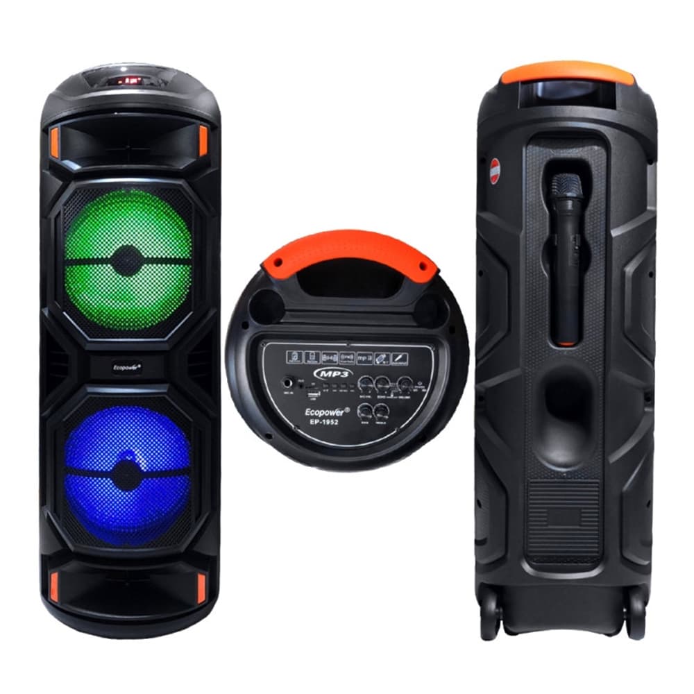 Ecopower Speaker Ecopower Ep 2X 150W Bt Usb Aux Tf Fm Microfono