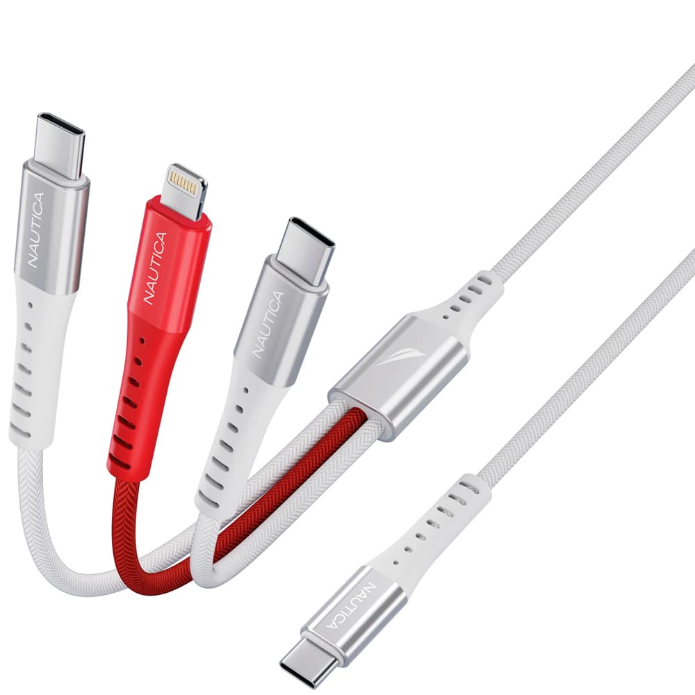 Nautica Cable VB630 Usb Lightning 3EN1 24W White Red