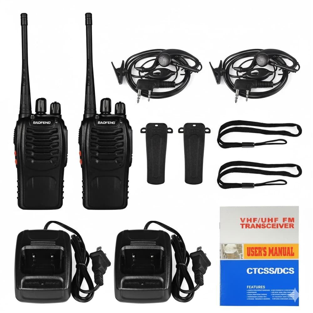 Baofeng Walkie Talkie Baofeng Bf 888S Auricular Preto
