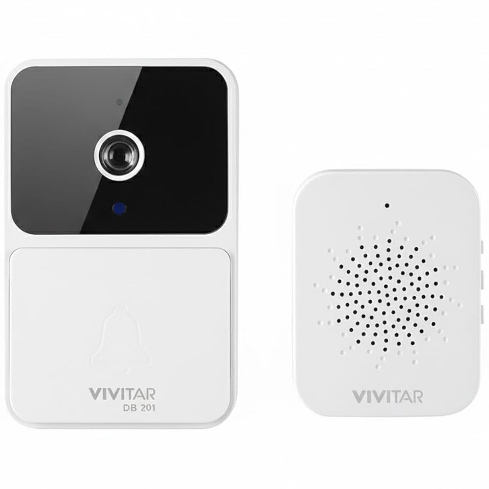 Camara Timbre Inalambrico Vivitar DB201 Wi Fi Blanco