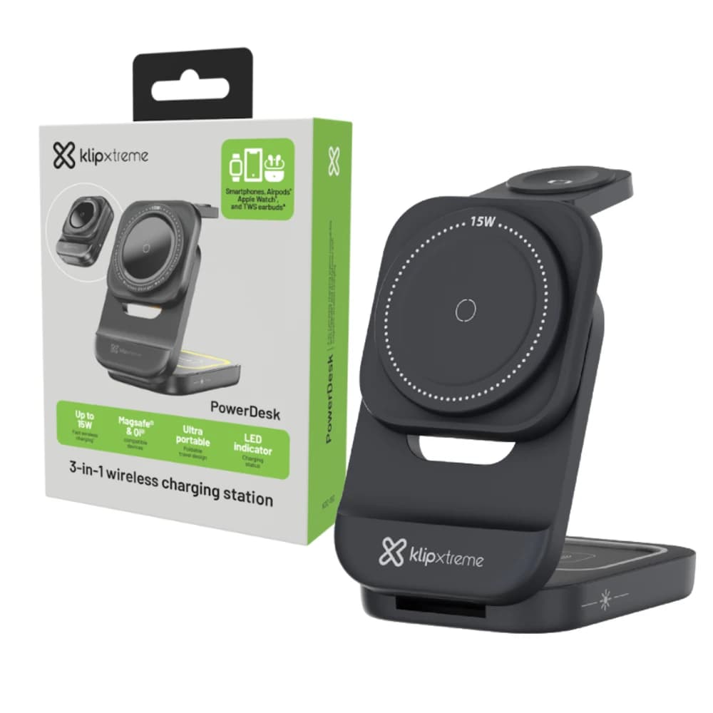 Klip Cargador Wireless Klip Kdc Powerdesk En Preto