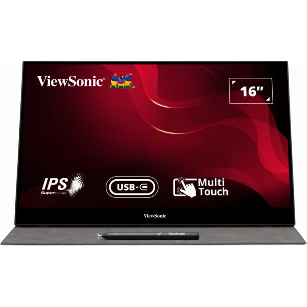 Viewsonic Monitor Portatil Viewsonic TD1655 Touch Preto