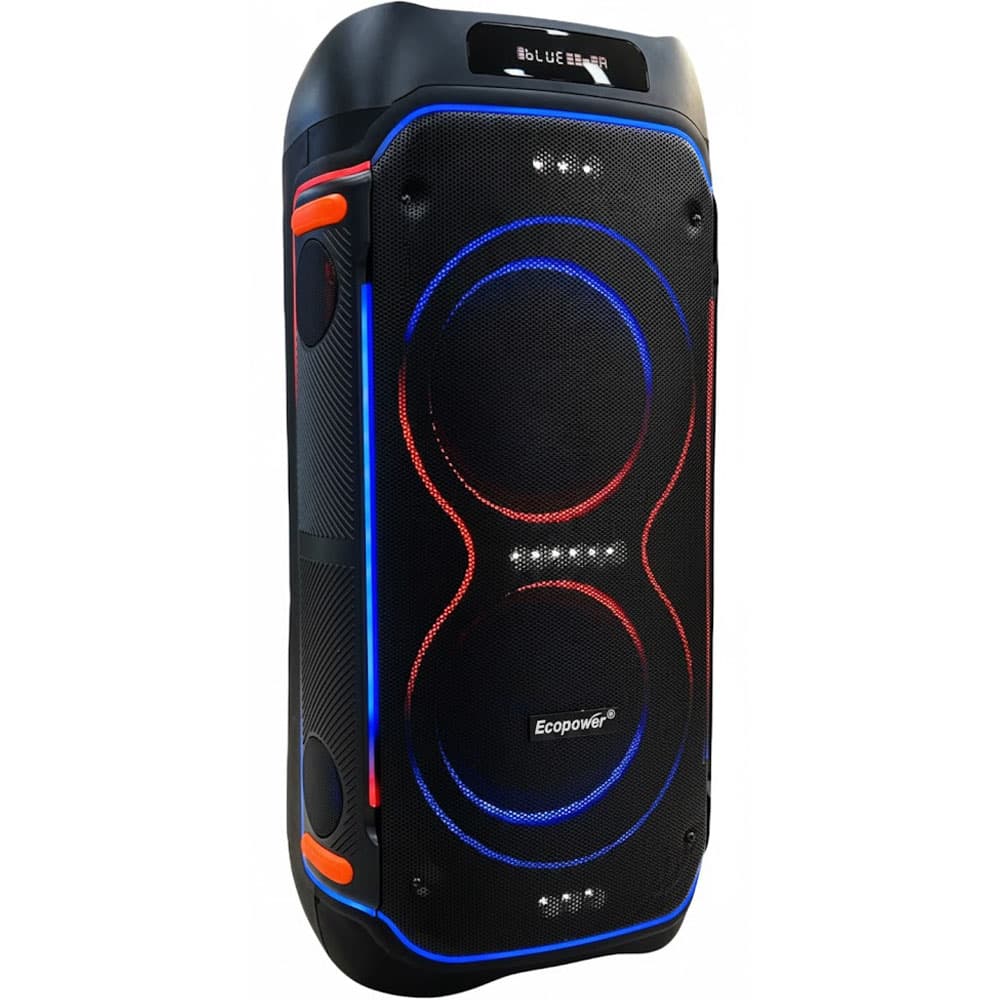 Ecopower Speaker Ecopower Ep 100W Usb Aux Fm Mic Recargable Preto