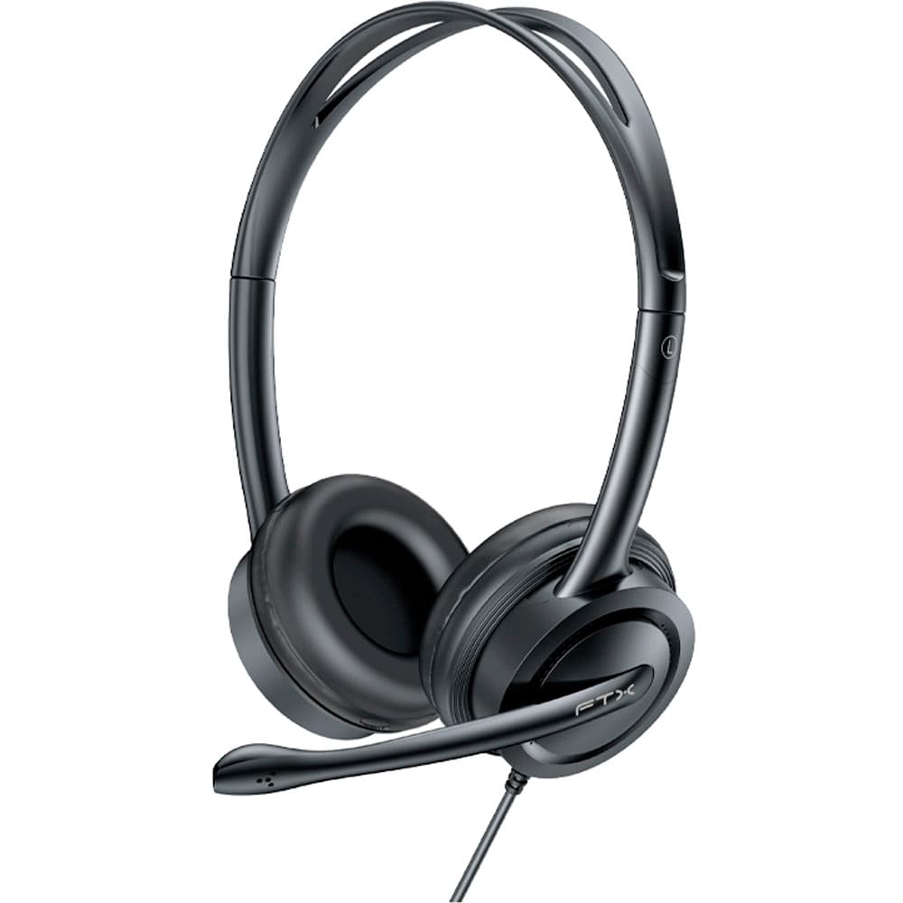 Ftx Auricular Ftx H91 Bk Usb Mic Control Volumen Preto