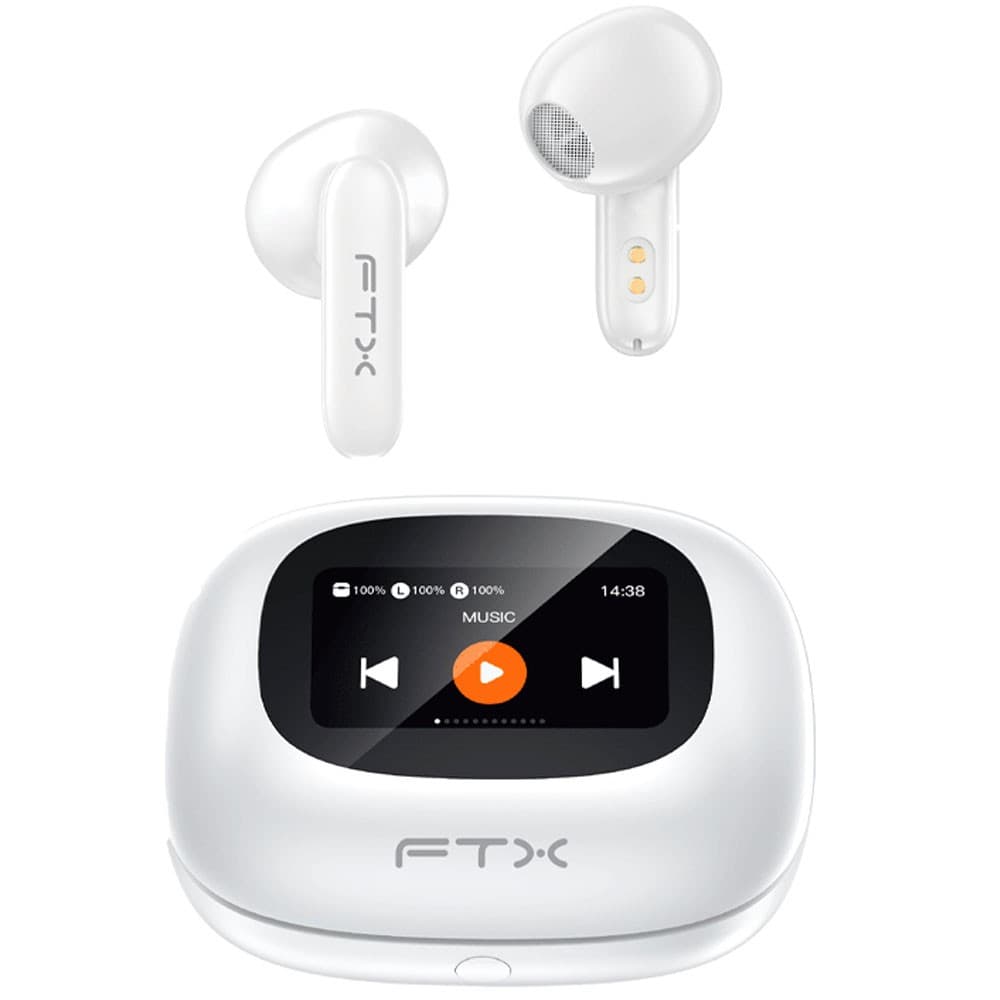 Ftx Auricular Ftx E97L Wh Mic Touch IPX6 Led Branco