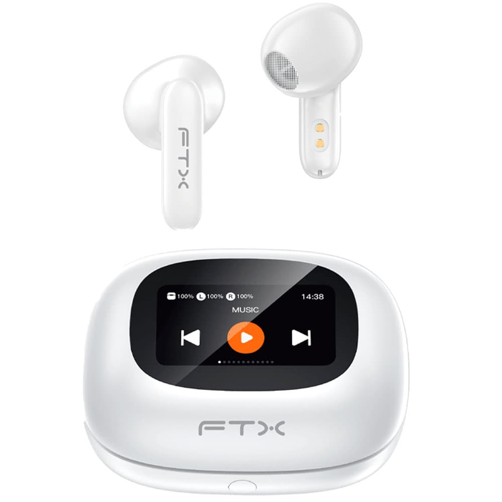 Ftx Auricular Ftx E97L Wh Mic Touch IPX6 Led Branco