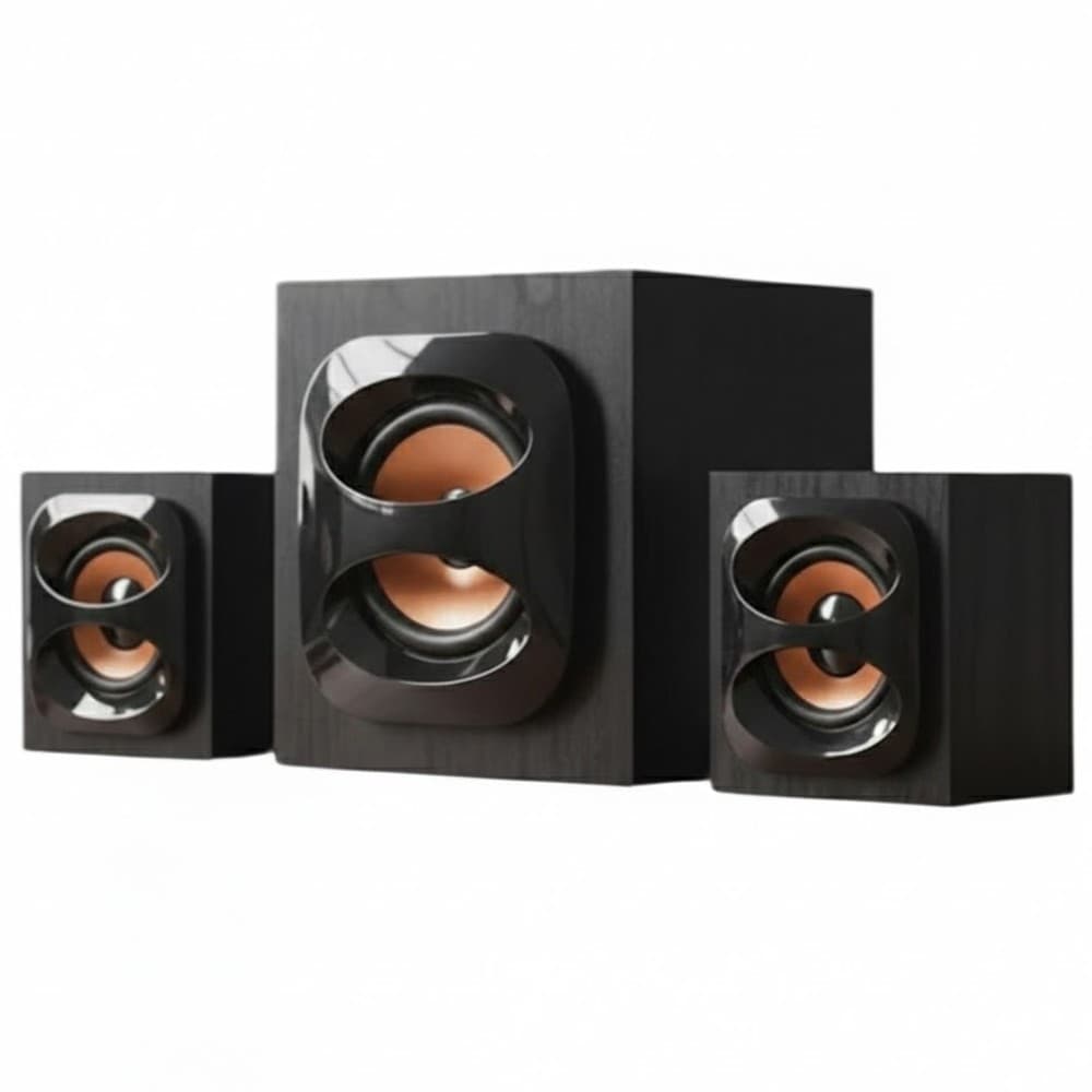 Satellite Speaker Sate As 628BL Bt Mdf Wooden