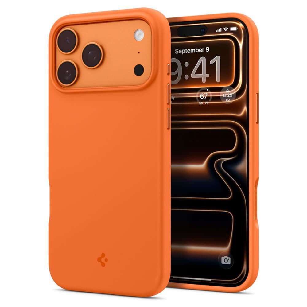 Apple Funda Spigen Iphone Pro Max Silicone Fit Mag Cosmic Orange ACS11378