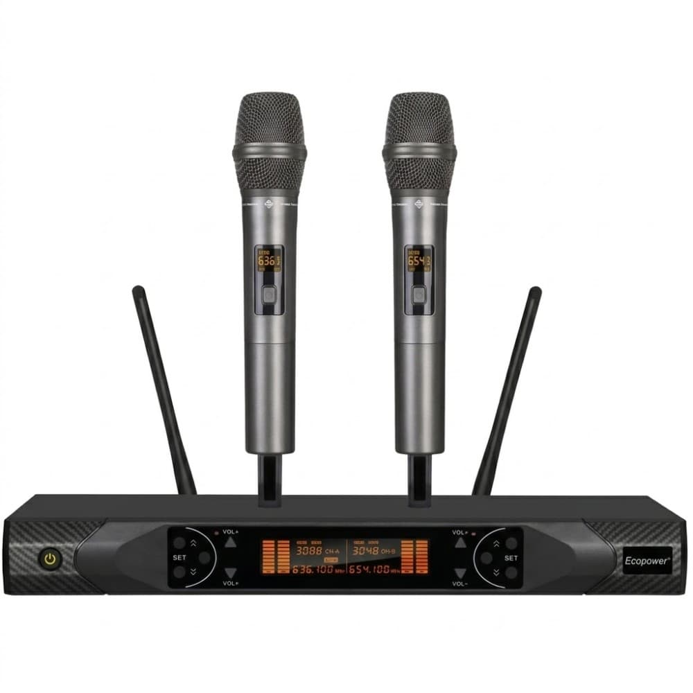 Ecopower Microfono Inalambrico Ecopower Ep M601 2MIC Preto