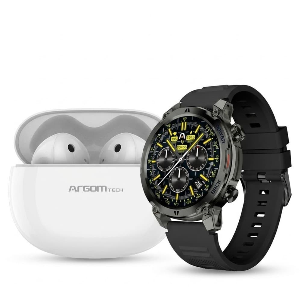 Argom Reloj Smart Argom Skei C70 Arg Wt 6070BK Auricular E55 Preto