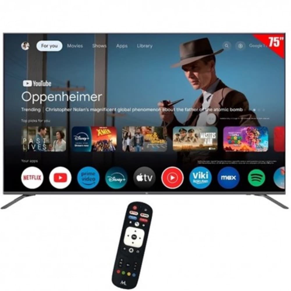 Mtek Tv Smart Qled Mtek MKQ75FSGU Uhd 4K Google Bt Hmdi