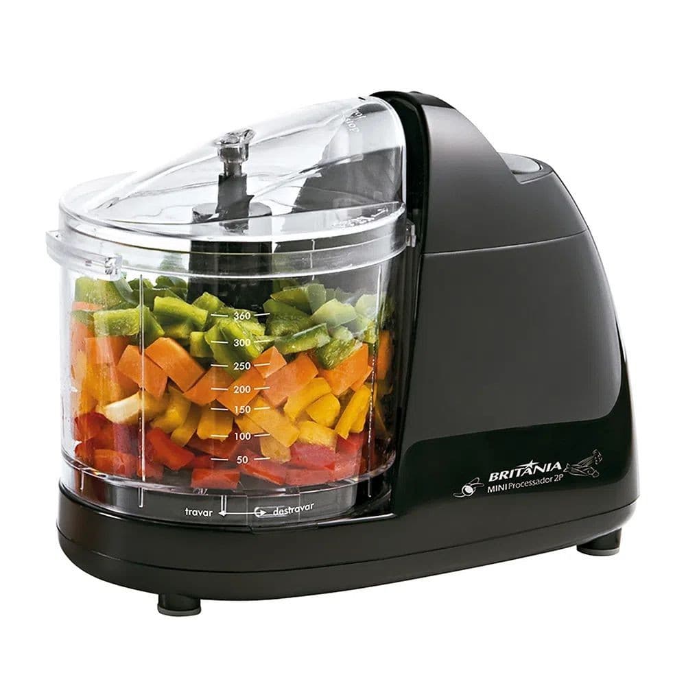 Britania Mini Procesador Britania 2P 160W 110V Preto