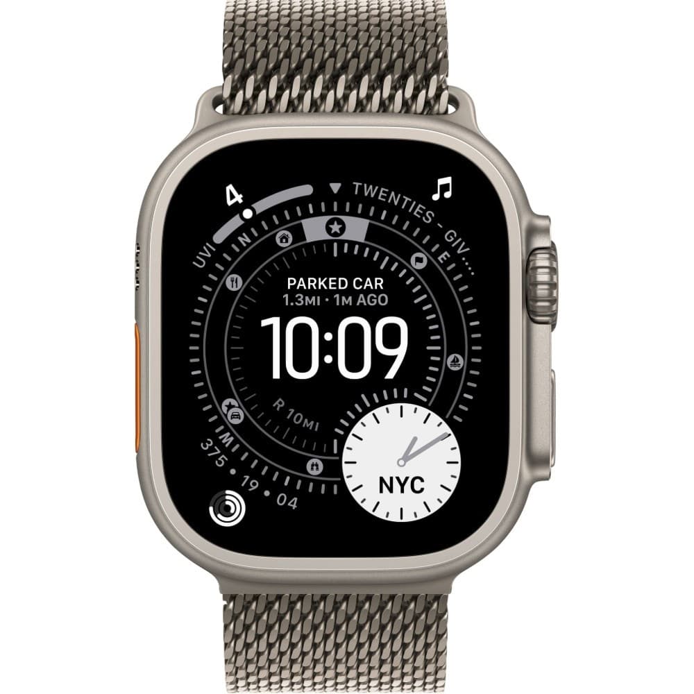Apple Watch Ultra Cell Natural Milanese Loop Titanio