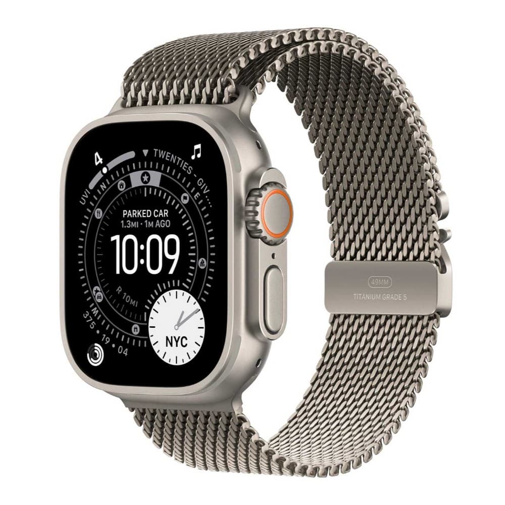 Apple Watch Ultra Cell MEWW4LW Natural Milanese Loop Titanio
