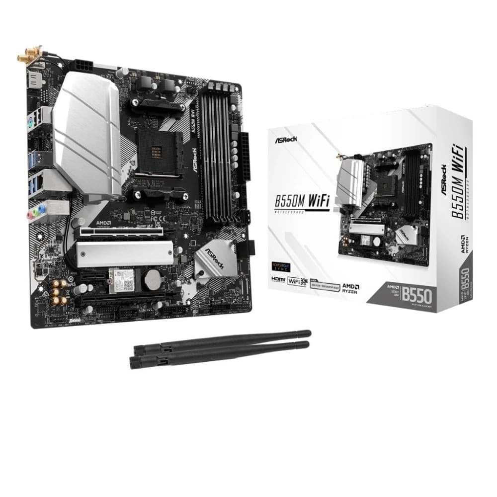 Asrock Placa Madre AM4 Asrock B550 Rock Wi Fi DDR4 Hdmi MXBV20 A0UAYAZ